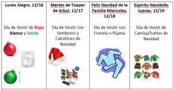 white christmas dresses Winter Holiday School Spirit Week Schedule Flyers